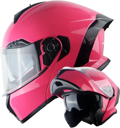 Vista 8 de 1Storm Nuevo Casco Modular de Motocicleta con Visera Dual, Protección Solar Completa y Luz Trasera LED Recargable: LED-X90 Flecha Azul