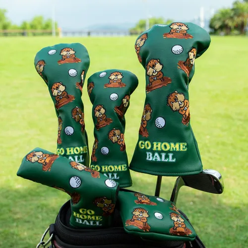 Vista 2 de Barudan Golf Groundhog Funda para Cabeza de Driver de Golf Funda para Cabeza 3 Madera Funda Híbrida para Cabeza Funda para Cabeza de Putter - Funda