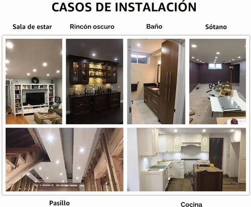 Vista 3 de POPANU Iluminación empotrable LED de alta calidad sin lata de 4 pulgadas, 5 CCT, ajustable, regulable, con caja de conexiones, luz de techo Níquel