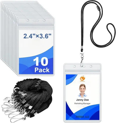 Vista 8 de Paquete de 25 cordones separables para tarjetas de identificación, con Breakaway Negro