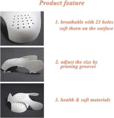 Vista 4 de VIUJUH 2 pares de protectores de zapatos para hombres y mujeres, Blanco