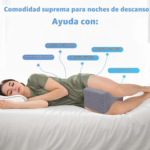 Vista 5 de CloudBliss Almohada de rodilla para personas que duermen de lado, almohada refrescante de piernas para dormir de lado, almohada de rodilla de espuma
