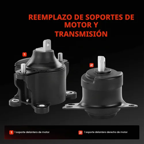 Vista 3 de A-Premium Kit de montaje de motor de 2 piezas [DOHC] compatible con Honda Accord 2013 2014 2015 2016 2017 L4 2.4L, Reemplaza# 50830T2FA01