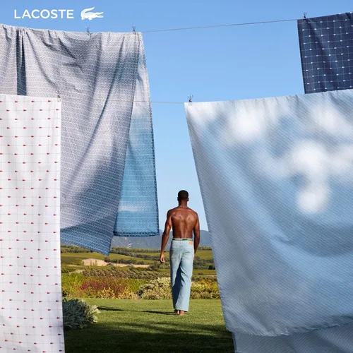 Vista 7 de Lacoste Slice - Juego de sábanas de percal 100 % algodón, 3 piezas – Fresco, marcado, mate y duradero, certificado Oeko-Tex – Estampado, Rosa Rosa
