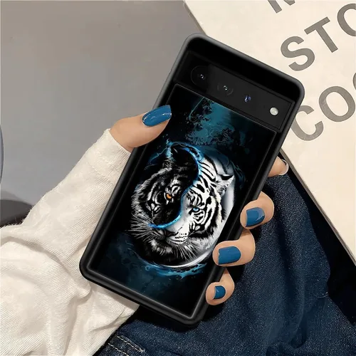 Vista 487 de Compatible con Google Pixel 4A 5G Mobile Case Creative Acrylic Panel trasero Silicona Protección Grip especialmente diseñado para Google Pixel 4A 5G
