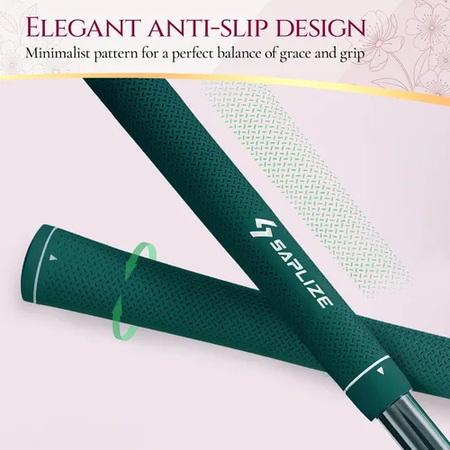 Vista 3 de SAPLIZE Empuñaduras de golf exclusivas para mujer, paquete de 13 empuñaduras de goma suave con diseño cónico optimizado, cómodos y absorbentes