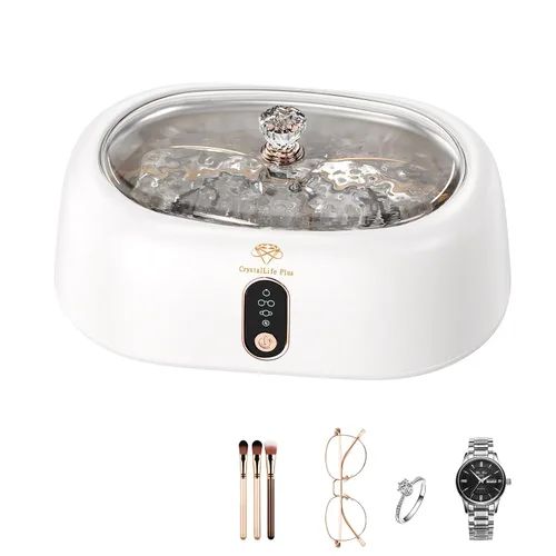 Vista 8 de CrystalLifePlus - Limpiador ultrasónico de joyería de 45 KHz para anillos, anteojos, relojes, diamante, dentadura, Invisalign, máquina limpiadora