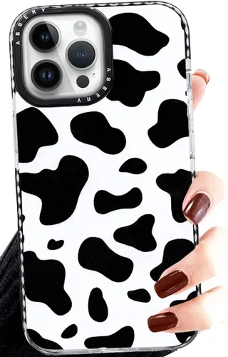 Vista 18 de Abbery Diseñado para iPhone 8 Plus/7 Plus/6 Plus/6S Plus Funda transparente con estampado de vaca, linda funda protectora de silicona TPU