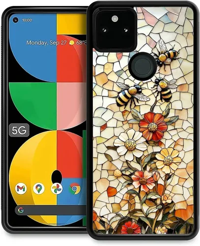 Vista 225 de Compatible con Google Pixel 4A 5G Mobile Case Creative Acrylic Back Panel Silicona Edge Case Slim Protección Especialmente para Google Pixel 4A 5G
