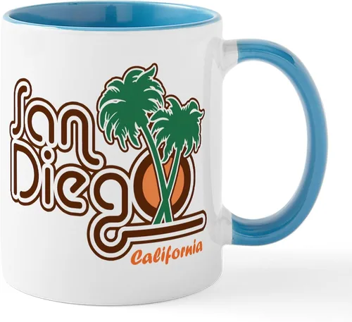 Vista 101 de CafePress Taza de café de cerámica de 11 oz (11.0 fl oz) de San Francisco Blanco - Taza San Francisco