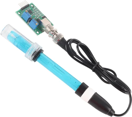 Vista 9 de Hilitand Kit de sonda de módulo de PH, módulo sensor de detección de valor PH0-14 + sonda de electrodo de pH BNC