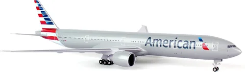 Vista 5 de Daron Skymarks SKR715 American 777-300 New Livery Kit de modelo de avión para armar con engranaje, Escala 1/200