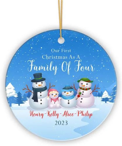 Vista 16 de Adorno personalizado de primera Navidad para bebé con nombre, personaliza la fecha de nacimiento de tu bebé, hora de nacimiento, peso y altura, bebé