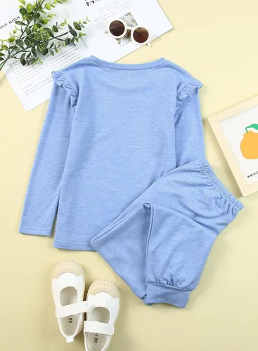 Vista 8 de blibean Conjuntos de ropa de otoño para niñas con estilo, tallas 4-13 años