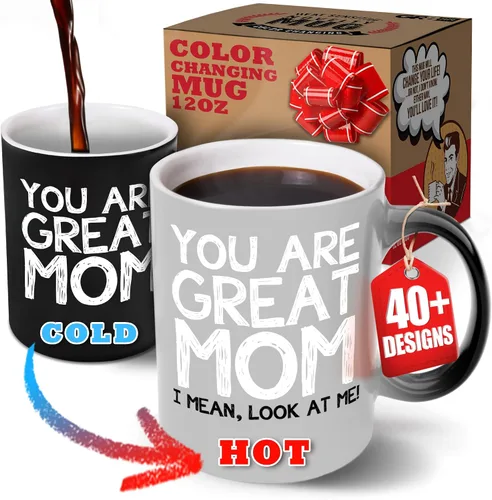 Vista 11 de Taza de café de 12 onzas que cambia de color - My Favorite Child Gave Me This Mug - Las mejores tazas divertidas de té y café para mujeres. Bonita