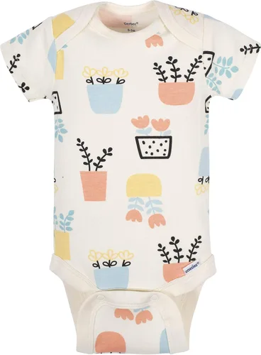 Vista 6 de Grow by Gerber Paquete de 5 mamelucos de manga corta para bebés niños