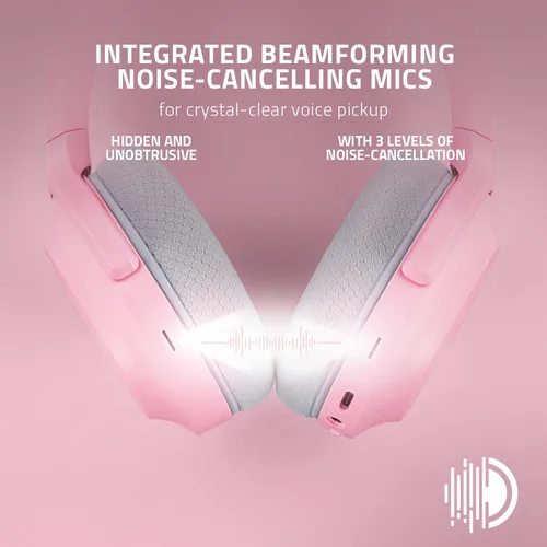 Vista 3 de Razer Barracuda Auriculares inalámbricos para juegos y móviles (PC, Playstation, Switch, Android, iOS) 2.4 GHz inalámbrico + Bluetooth - Micrófono