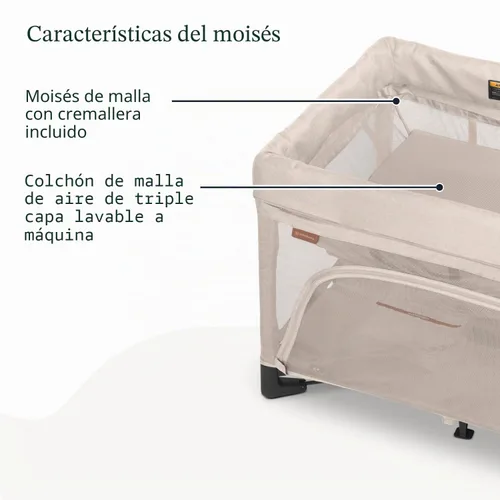 Vista 5 de UPPAbaby Remi Playard Corral Portátil 3 en 1 de Lujo, Moisés de Cabecera + Cuna de Viaje Moisés de Malla, Colchón, Funda de Colchón de Algodón