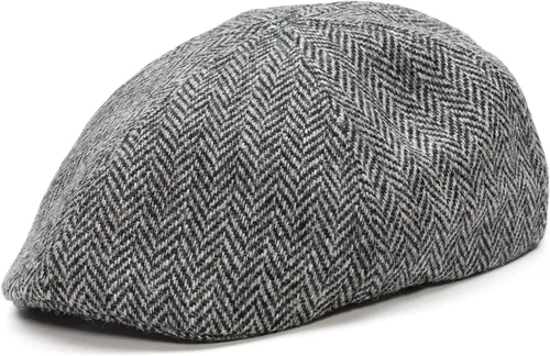 Vista 2 de Sterkowski Rusty Harris Tweed Gorra plana para hombres y mujeres Clásico 6 paneles cálido transpirable pico de pato