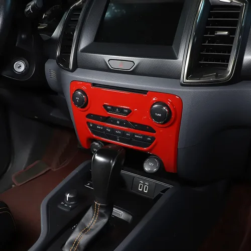 Vista 6 de PIUGILH Panel de consola central ABS accesorios de decoración interior para Ford Ranger Everest 2015 2016 2017 2018 2019 2020 2021