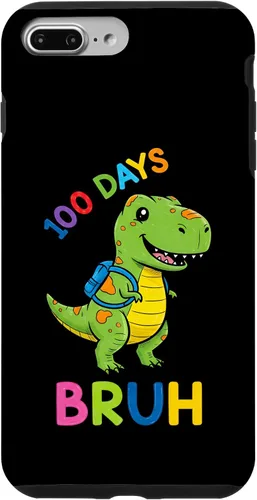 Vista 12 de Bruh 100 Days of School Dinosaur Kids Girls Boys Case for iPhone 17