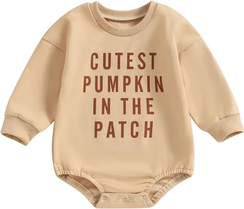 Vista 89 de Adobabirl Traje de Halloween para bebé, sudadera de fantasma, calabaza, mameluco, suéter de gran tamaño, lindo para otoño e invierno
