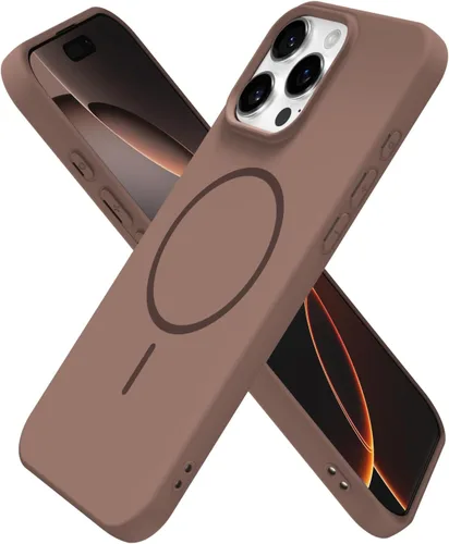 Vista 126 de Oakxco Funda de Silicona Mag Safe para iPhone 12 Pro Max, Funda Magnética Delgada y Fina Compatible con Carga Inalámbrica MagSafe, Bonita Funda