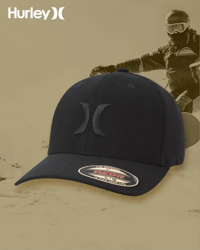 Vista 70 de Hurley Gorras para hombre - One & Only Flexfit Textures Cap - Sombreros ajustados para hombre, S-XL