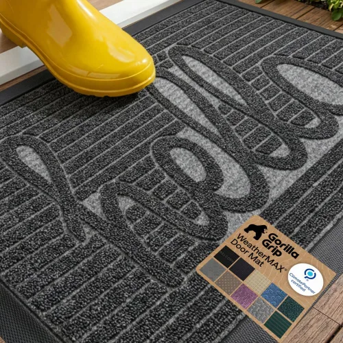 Vista 106 de Gorilla Grip - Tapete WeatherMax todo terreno 100% impermeable, caucho natural, resistente a manchas y decoloración, interior y exterior, fácil