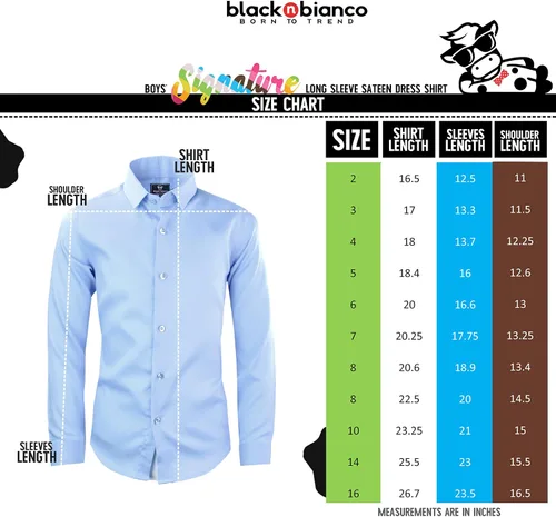 Vista 4 de Black n Bianco Camisa de vestir de satén de manga larga para niño