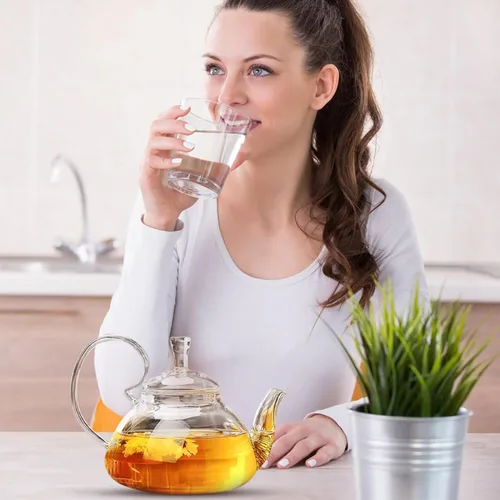 Vista 3 de SHERCHPRY - Tetera de vidrio - Mango escaldado Kung Fu para té y herramienta para servir té de estufa