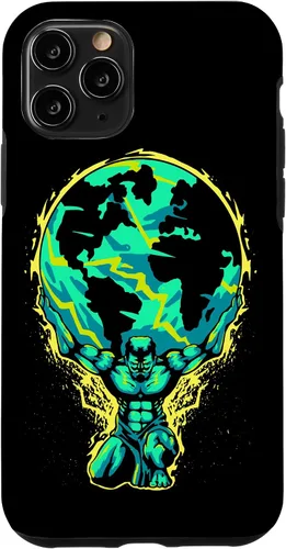 Vista 10 de iPhone 15 Greece Myths God Atlas Sky Arch Shoulders Case
