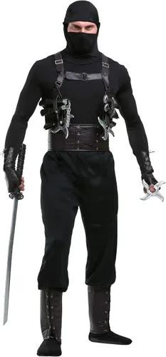 Vista 2 de Disfraz Ninja Assassin para hombre