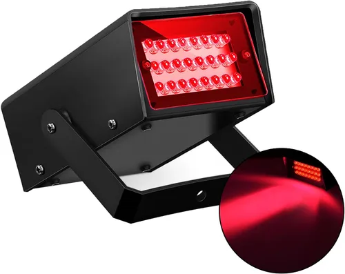 Vista 8 de 24 LED mini luz estroboscópica rosa luces de fiesta de baile LED