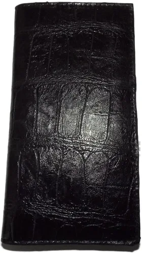 Vista 2 de Baglioni Italia Cartera para hombre Luxe con bolsillo de cocodrilo color negro
