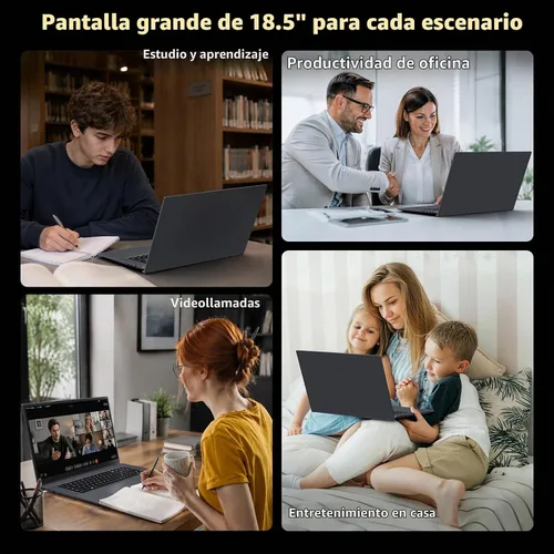 Vista 9 de EKY Portátil de 18,5 pulgadas, 16 GB de RAM, SSD de 1 TB, computadora