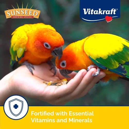 Vista 5 de Sunseed Vita Prima Conure Food - Mezcla rica en nutrientes con frutas, verduras y semillas que apoya plumas, ojos y energía activa saludables
