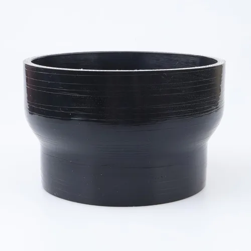 Vista 65 de AC PERFORMANCE ID de 1" a 1/2" (25mm a 13mm) Manguera de silicona recta reductora de 3 capas reforzada negra, 3" de longitud Negro