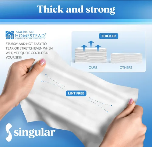 Vista 5 de AH AMERICAN HOMESTEAD Servilletas desechables – Servilletas de alta calidad, toallas de papel suave para invitados para baño, toallas de mano