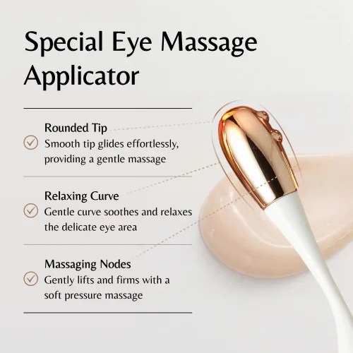 Vista 7 de GD11 Premium RX Crema de ojos revitalizante con masajeador de metal Crema antienvejecimiento y antiarrugas que reafirma y levanta el área