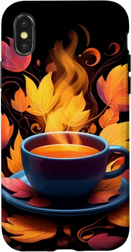 Vista 5 de iPhone 16 Coffee Autumn Leaves Fall Season Caffeine Thanksgiving Case
