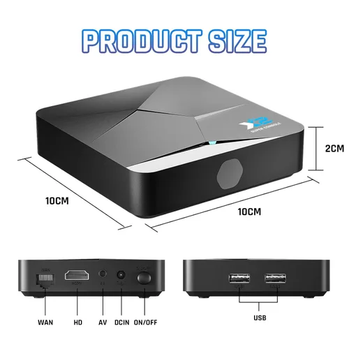 Vista 6 de Kinhank 256G Super Console X2 with 100,000+ Classic Games,Retro Video Game Consoles Compatible with 60+ Classis Emulators, S902X2 Chip, Android TV