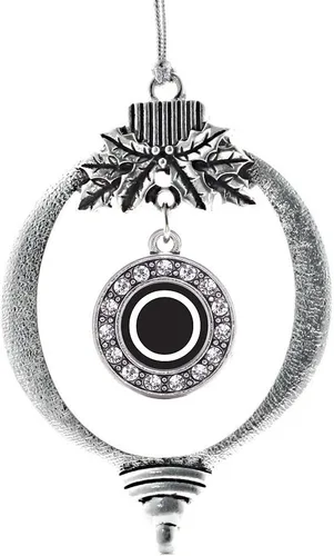 Vista 140 de Inspired Silver - Adorno de cromosoma 21 con dije de círculo de plata con joyas de circonita cúbica