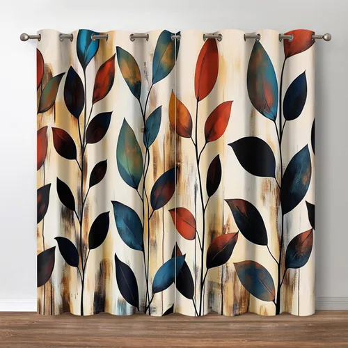 Vista 28 de Jekeno Cortinas blancas y negras para ventana, diseño moderno de ladrillo abstracto en 3D, cubos futuristas, geométricos, cuadros, bolsillo