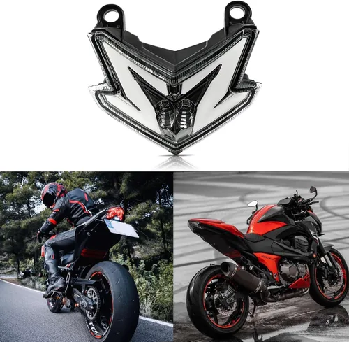 Vista 8 de JMTBNO Luz Trasera de Freno de Moto con Señales de Giro LED Compatible con Yamaha YZF R3 R25 Y15ZR MT07 FZ07 LC150