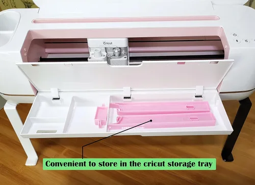 Vista 5 de Bandeja de extensión compatible con Cricut Maker 4 / Maker3 / Maker y Explore Air 4 / Air3 / Air2 / Air, soporte extensor de alfombrilla de corte
