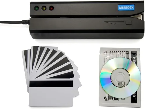 Vista 2 de Deftun Lector de Tarjetas, Escritor, Codificador USB de Deslizamiento 3 Pistas MSR605X