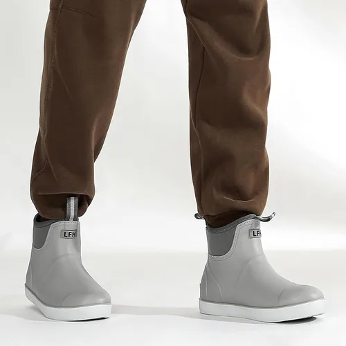 Vista 2 de Botas de cubierta para hombre, impermeables, antideslizantes, botas Gris