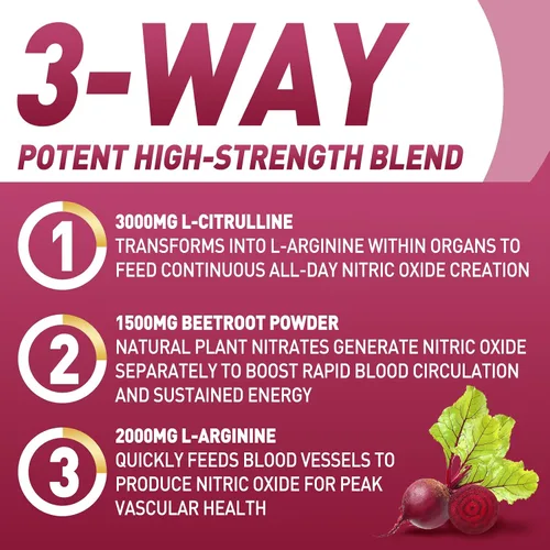 Vista 2 de Nitric Oxide Supplement - Beet Root Powder with L-Citrulline & L-Arginine