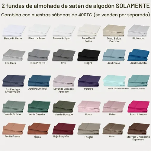 Vista 7 de Fundas de almohada de algodón de 400 hilos 01 - Blanco